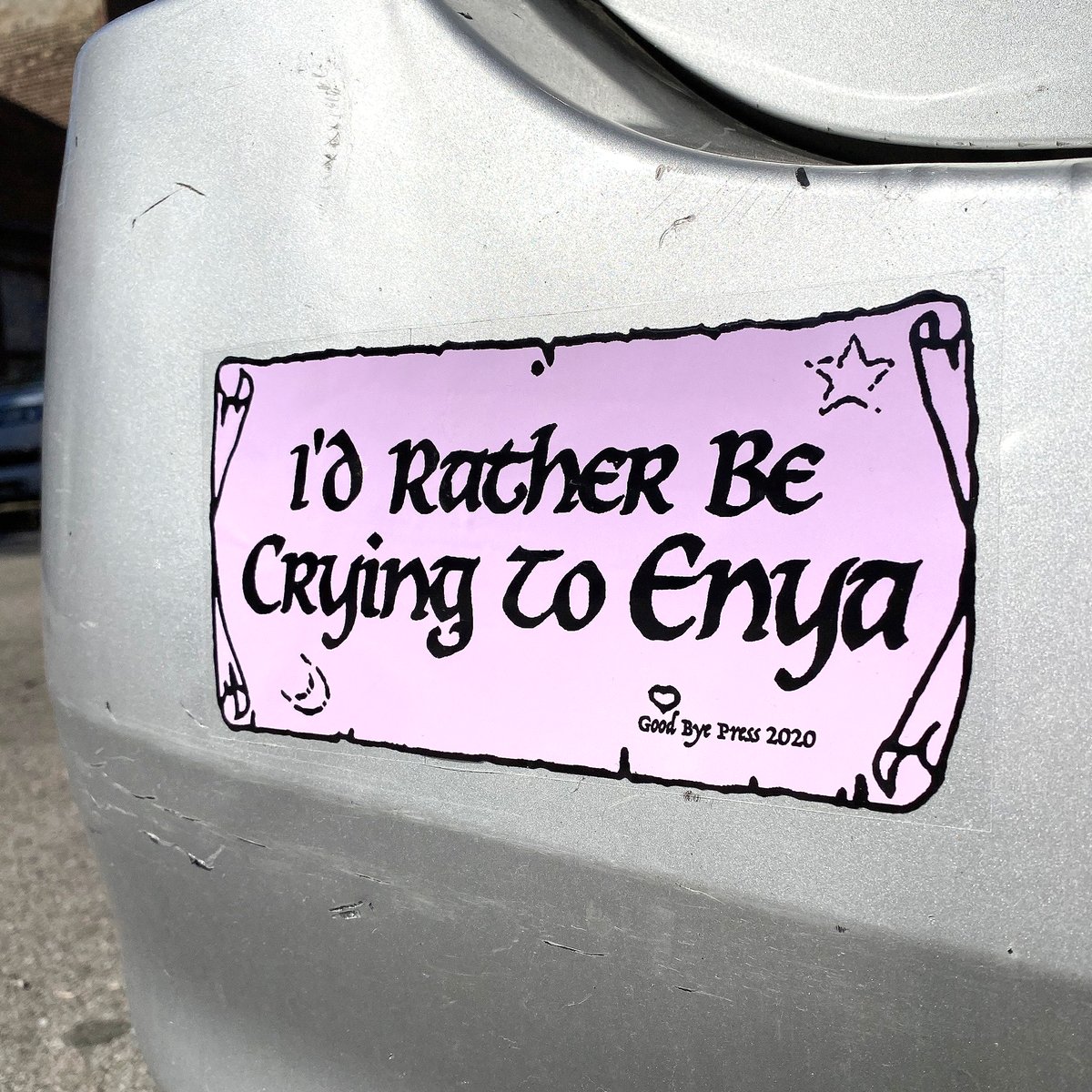 "I'd Rather Be Crying To Enya" Bumper Sticker