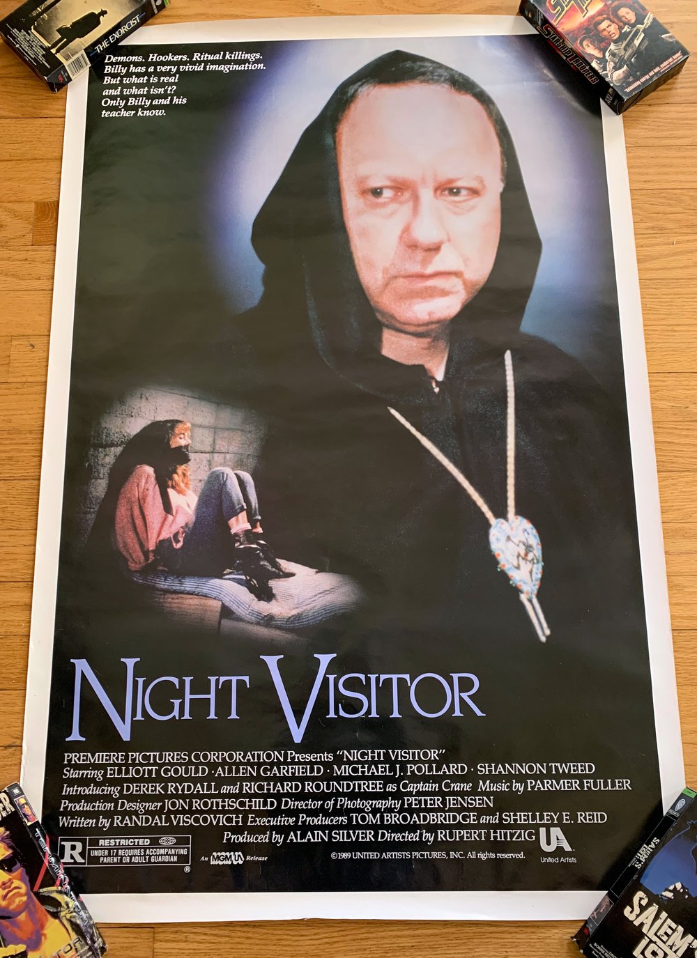 1989 NIGHT VISITOR Original U.S. One Sheet Movie Poster