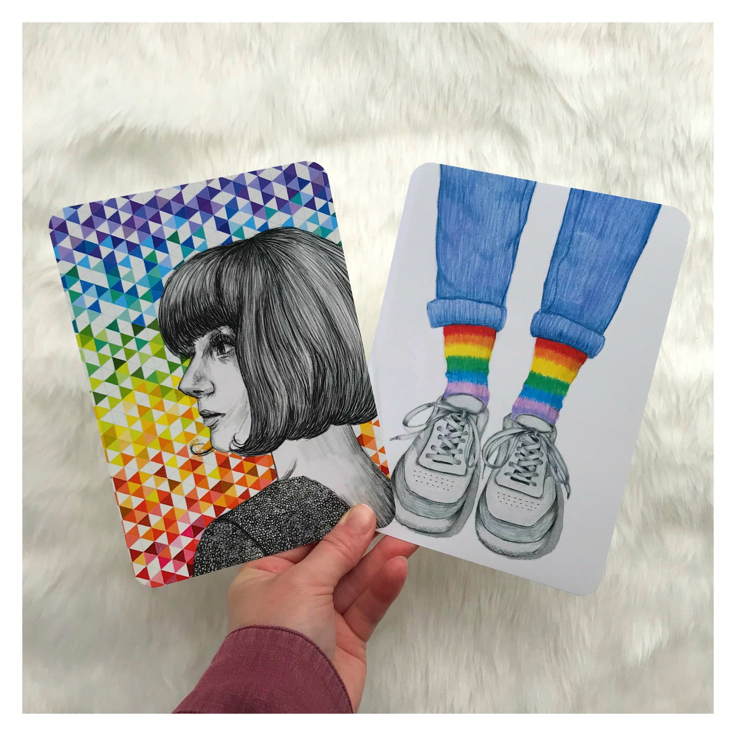 Image of Limited Edition Rainbow Postcard Print 