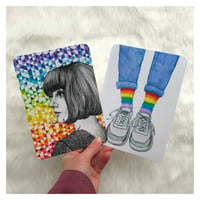 Image 1 of Limited Edition Rainbow Postcard Print 