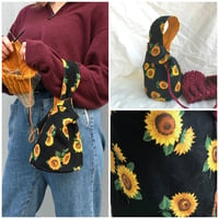 Image 1 of Knitting/Crochet Project Bag - sunflowers