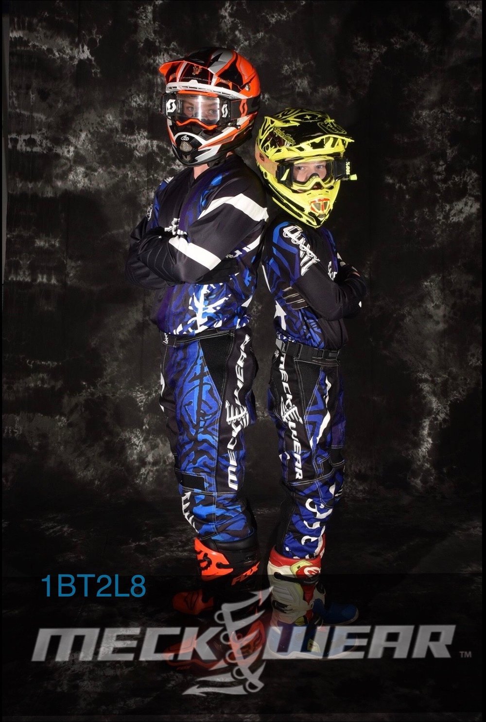 Image of Tribal Spinal (Blue) W/BLK or Dark Gray Background