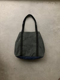 Image 2 of Vegan large tote bag in waxed canvas / bucket tote bag / office tote laptop tote bag COLLECTION UNIS
