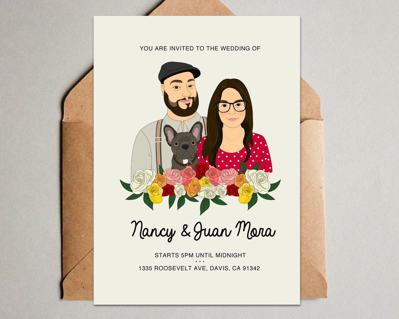 Personalised Wedding Invitations Save The Date RSVP Roses 