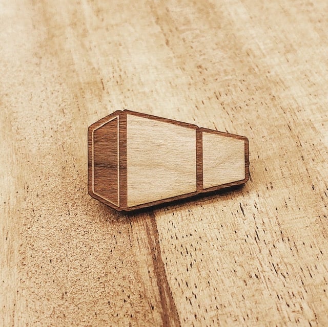 Image of Prism Logo Wood Pin (Dark)