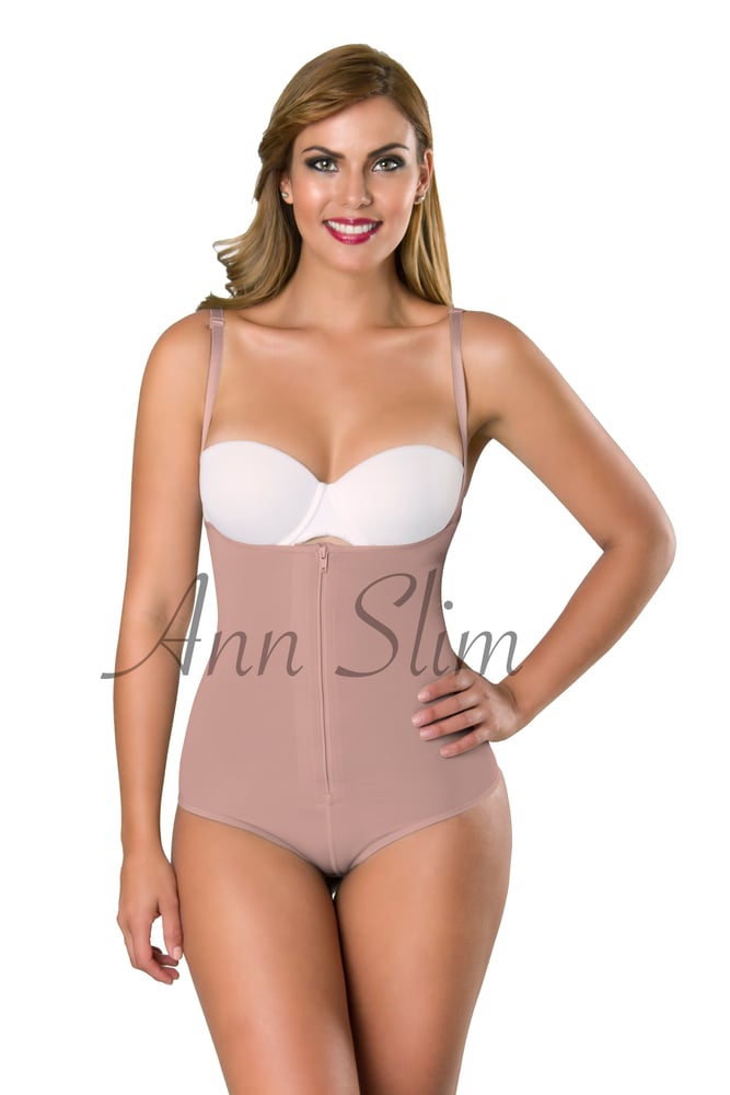 Ann Slim 4303 Powernet Shapewear Mid Thigh Wide Shoulder Straps