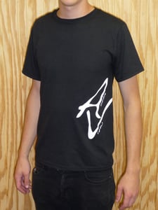 Image of Black "AV" Side Logo T-Shirt