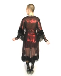 Image 3 of Sheer Metallic Red Fringe Robe 