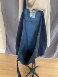 Image 2 of linen tote blue