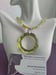 Image of LIME GREEN TITANIUM CIRCLE PENDANT NECKLACE