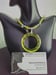 Image of LIME GREEN TITANIUM CIRCLE PENDANT NECKLACE