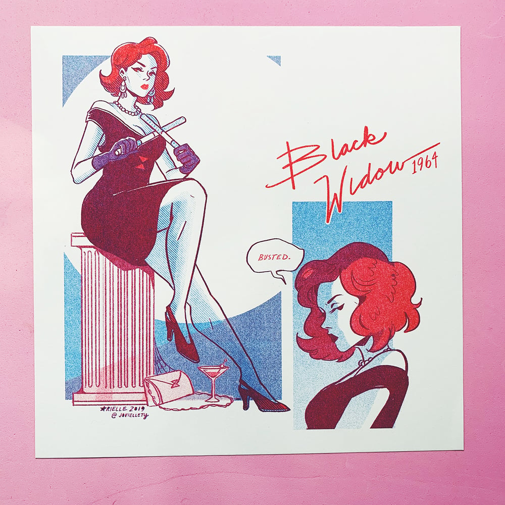 Image of Natasha Romanoff Fashion Risograph