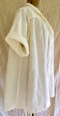 Image 1 of full linen button tunic