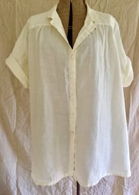 Image 2 of full linen button tunic
