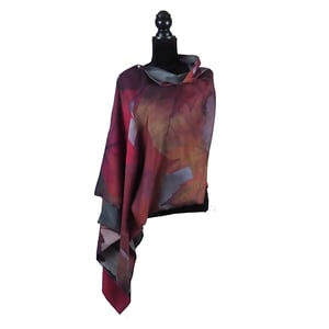 Image of Autumn Leaves Rouge Button Shawl
