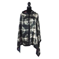 Image 4 of Paris Tartan Rouge Button Shawl