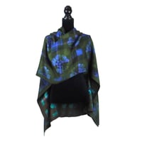Image 1 of Paris Tartan Green Button Shawl