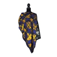 Image 1 of Paris Tartan Royal Gold Button Shawl
