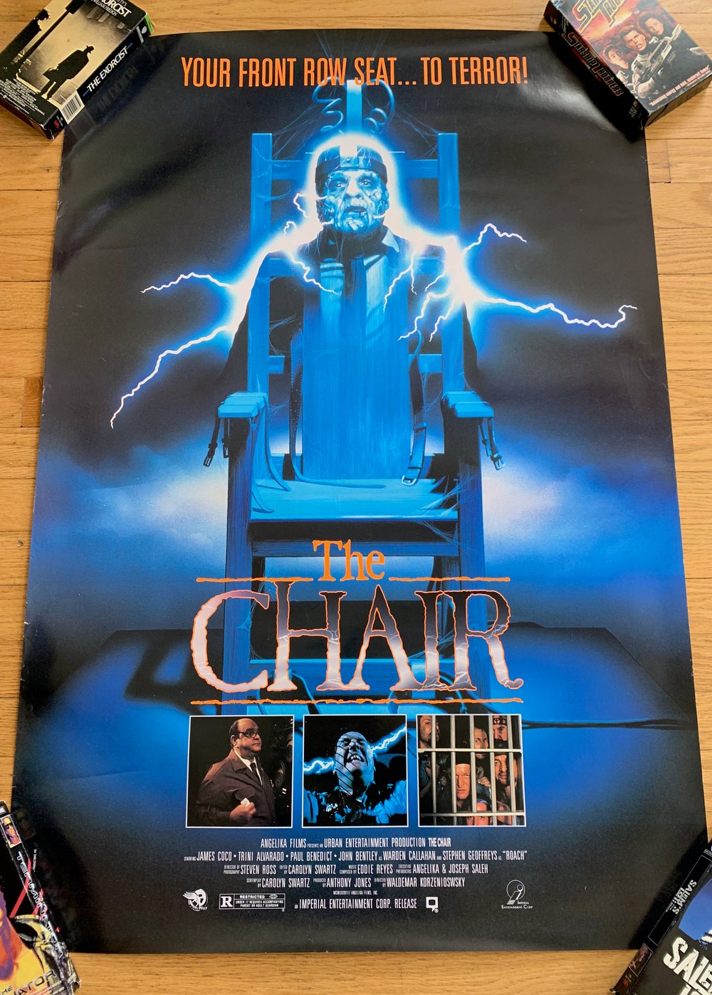 1988 THE CHAIR Original Imperial Entertainment Video Promotional One Sheet Movie Poster