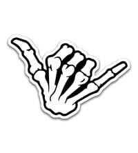 Hang Loose Skull Hand Decal 4"