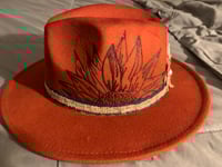 Image 2 of "Escogida Para Este tiempo" Hand Burned Narrow Panama Brim