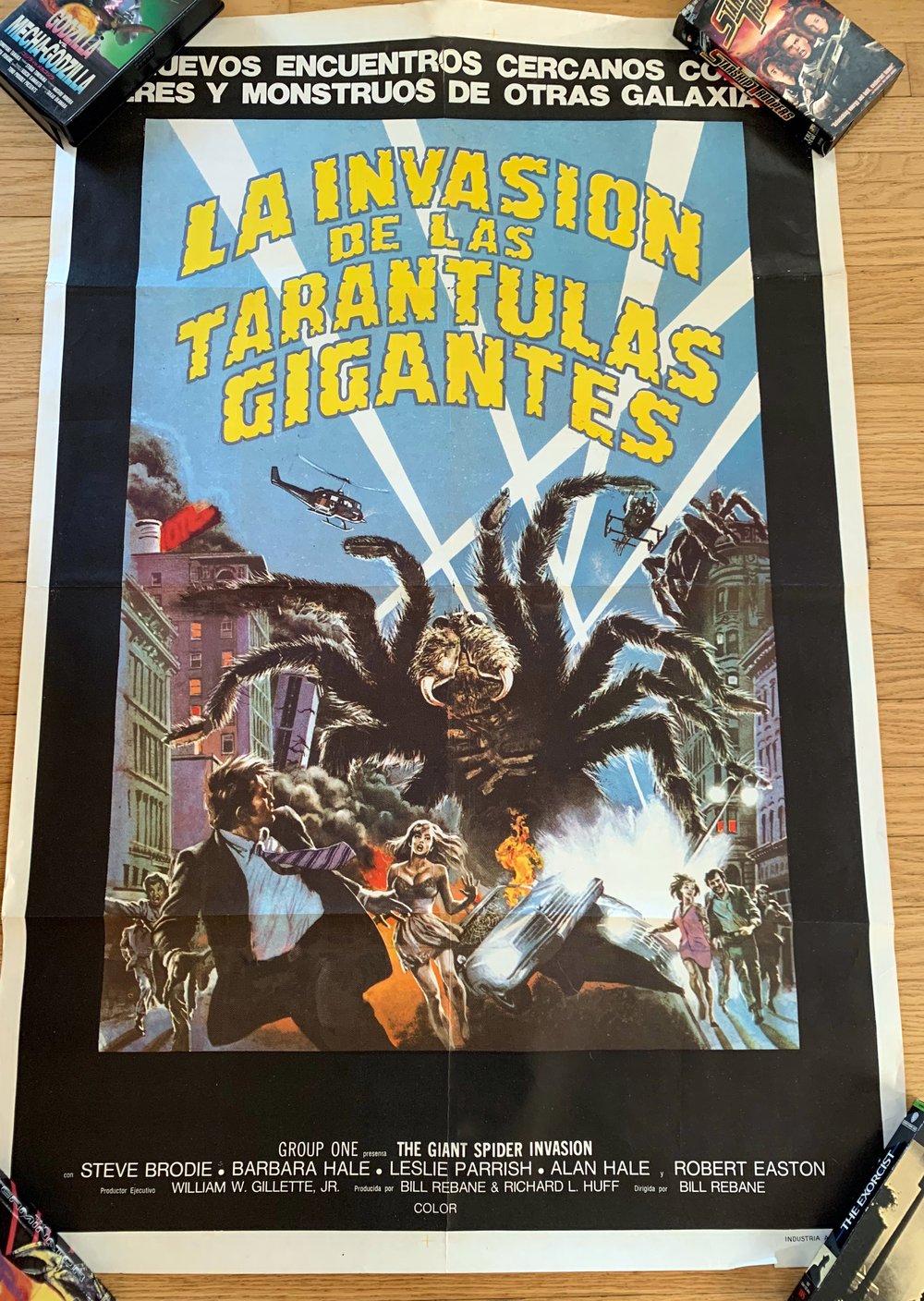 1976 GIANT SPIDER INVASION Original Argentinian One Sheet Movie Poster