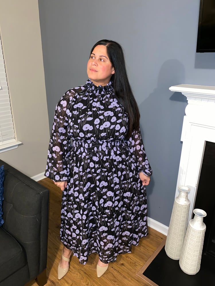 Image of Purple Floral Dress