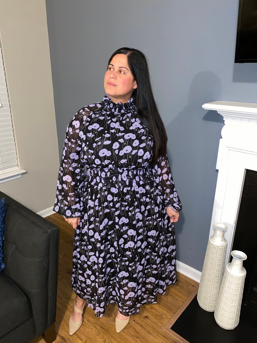 Image of Purple Floral Dress