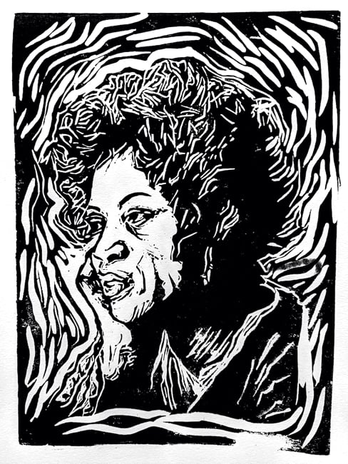 Image of Toni Morrison Lino Print