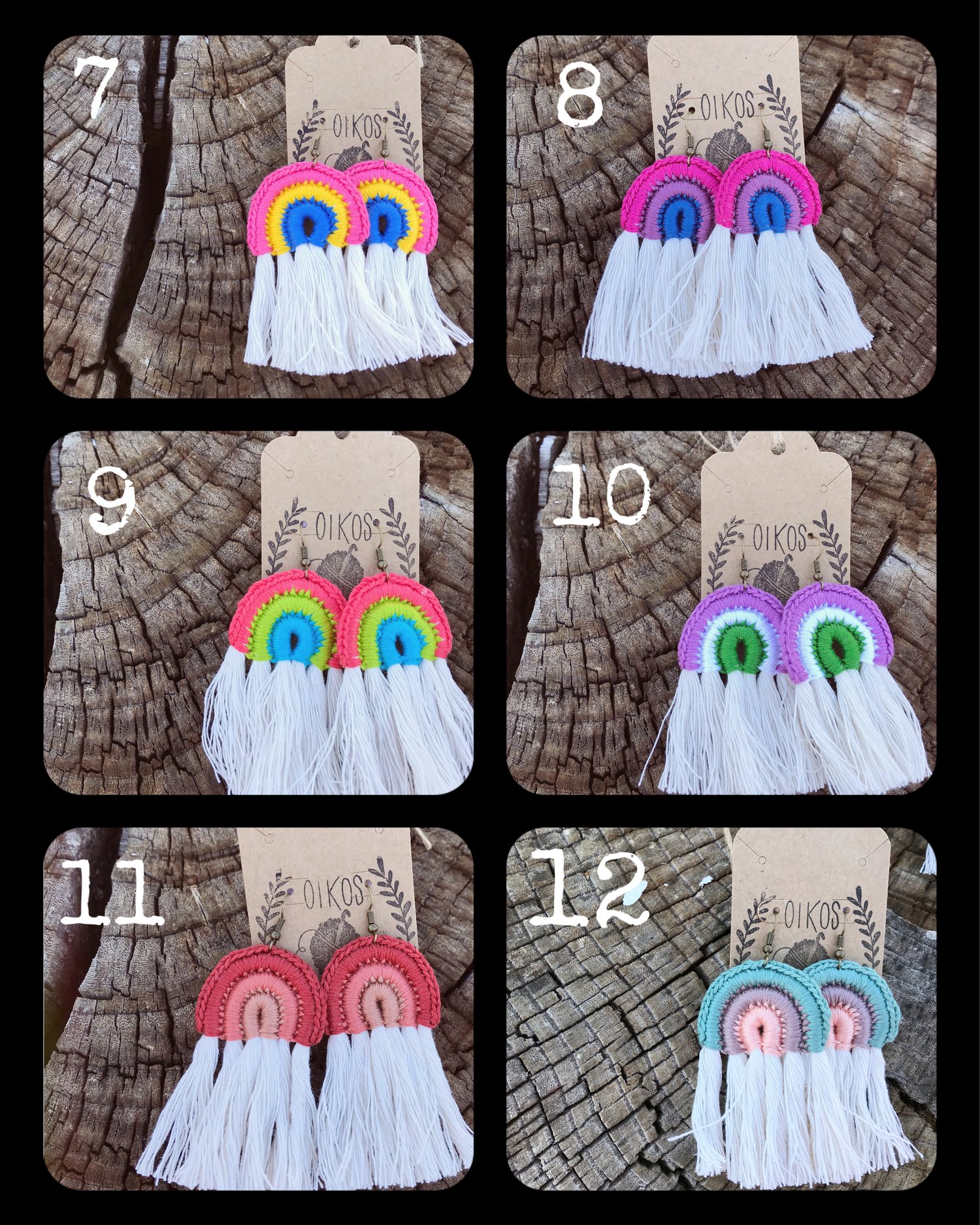 Image of Boho Rainbow Earrings