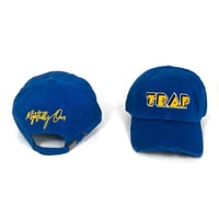 Image 2 of Trap Distressed Dad Hat Royal