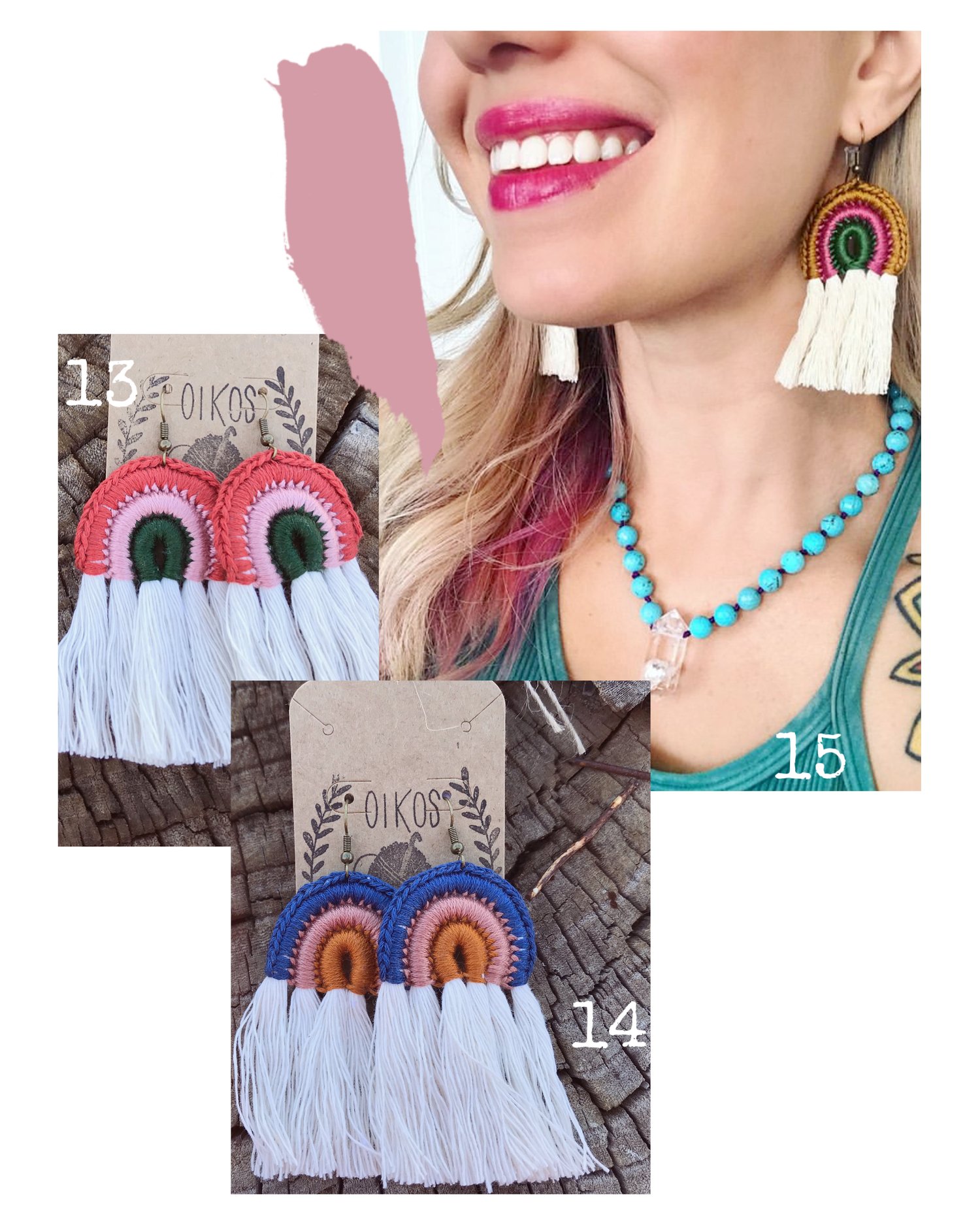 Image of Boho Rainbow Earrings