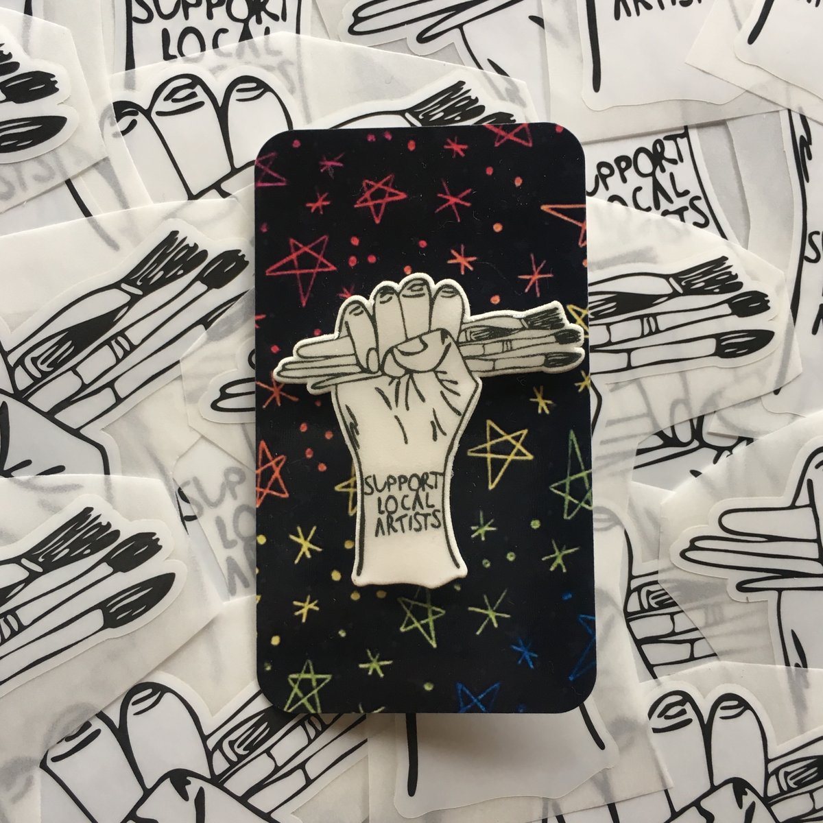 Image of Support Local Artist Pins and stickers