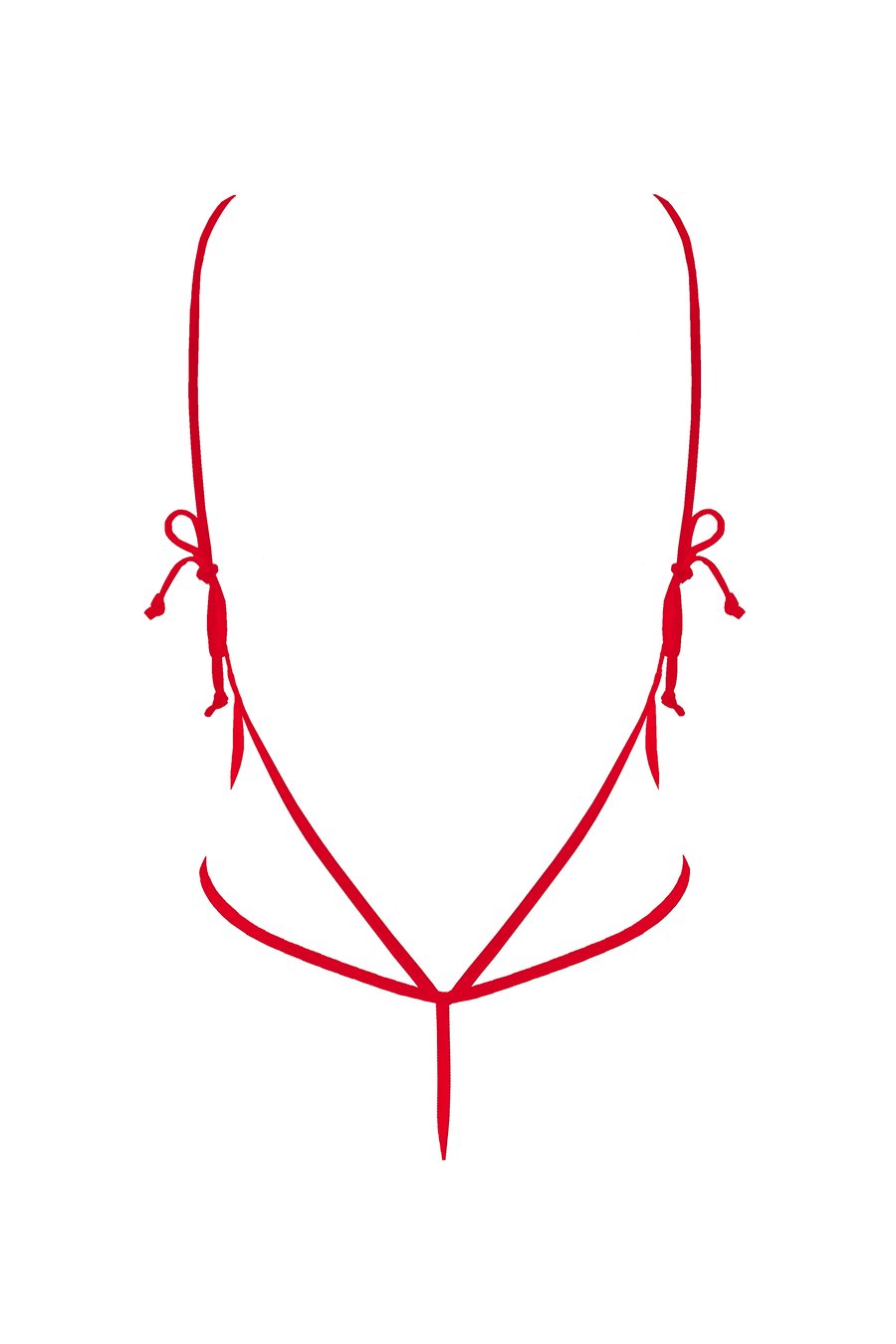Image of Laced Up Body - Hot Red