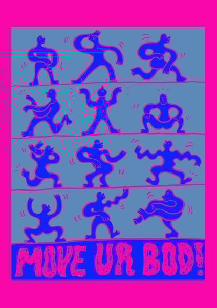 Image of 'MOVE UR BOD!' Giclée Print