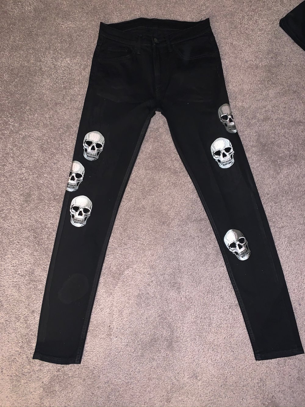 Flying skull denim 