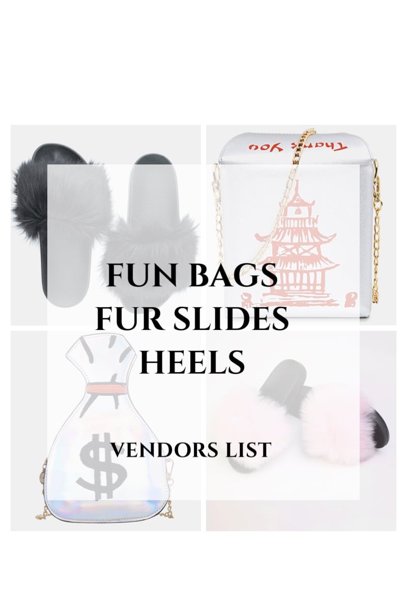 Image of Fun Bags/Fur Slides/Heels & Shoes Vendors LIst