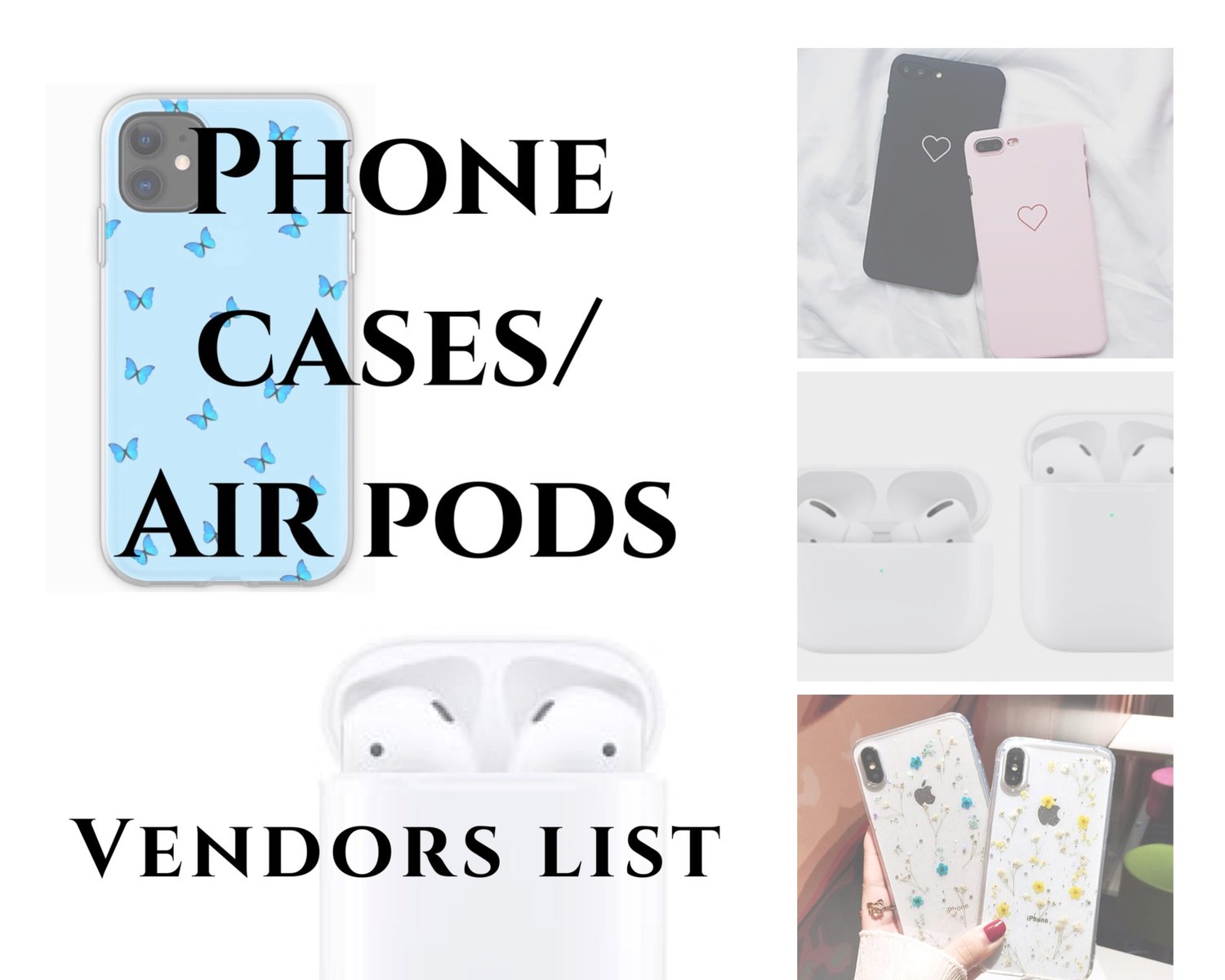 Image of Phone Case/Air Pod Vendors LIst
