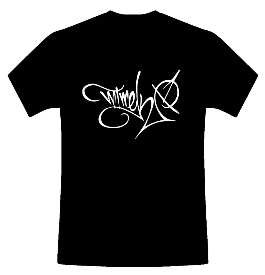 Image of "Mimek One" Original Logo Tee (Black, White)