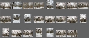 Image of Abandoned House in the Winter Woods Digital Backgrounds