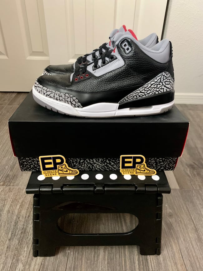 Air jordan 3 hot sale black cement