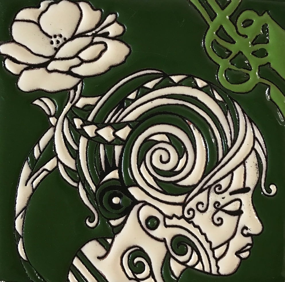 Image of Flower Goddess Coaster Tile