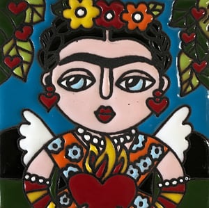 Image of Mini Frida Angel Coaster Tile