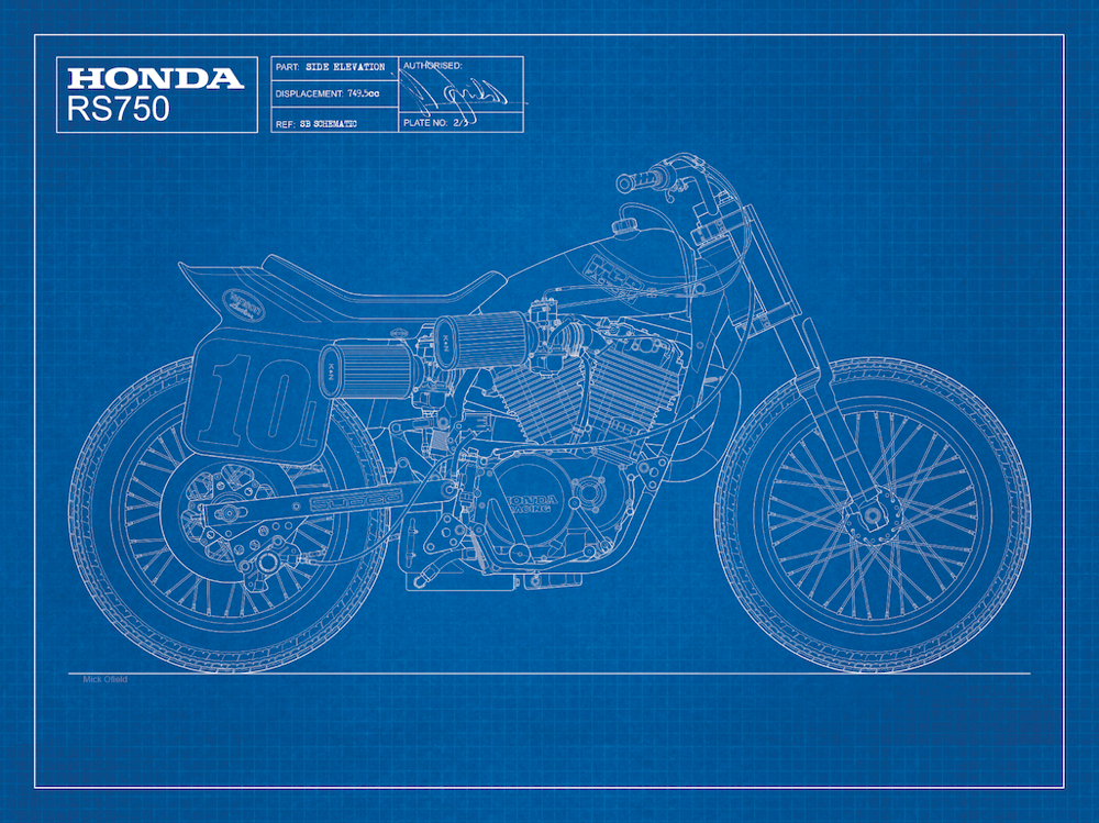Image of Honda RS750 Blueprint