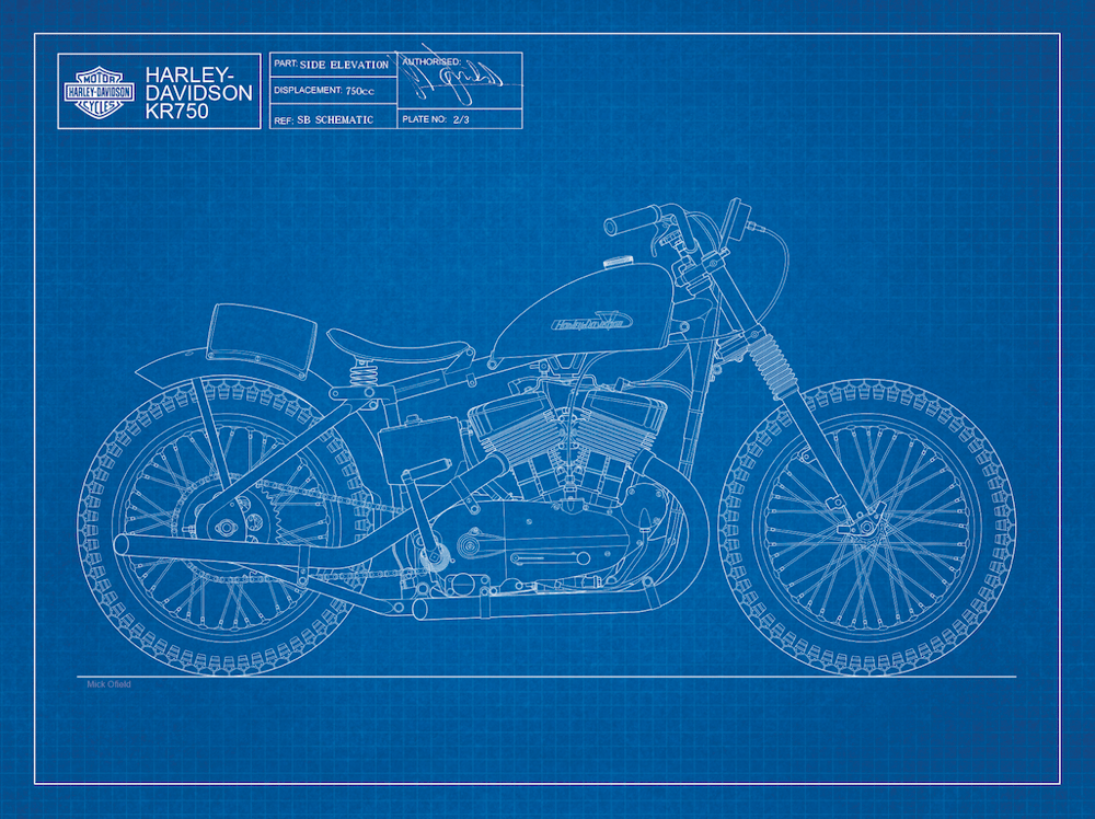 Image of KR750 Giclee blueprint