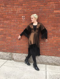 Image 2 of Metallic Bronze Sheer Fringe Robe