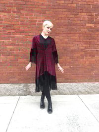 Image 4 of Burgundy Burnout Velvet Robe