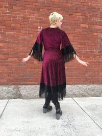 Image 3 of Burgundy Burnout Velvet Robe