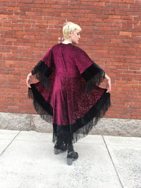 Image 1 of Burgundy Burnout Velvet Robe
