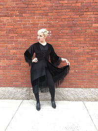 Image 2 of Black burnout Velvet Robe